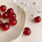 Trendy Korean Cherry Drop Earrings
